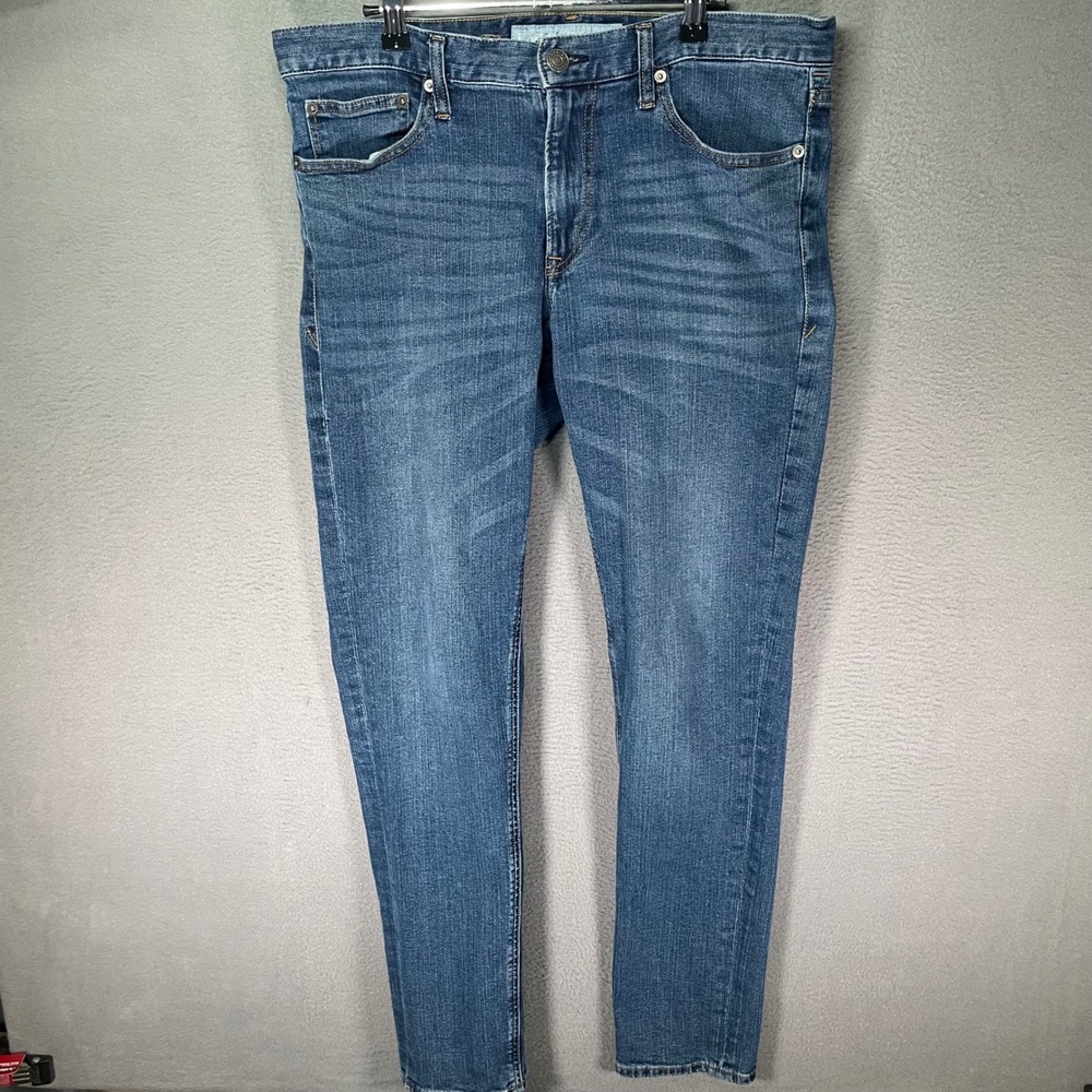 Express Alec Super Skinny Jeans‎ Mens 34x34 Blue Medium Wash Stretch Denim